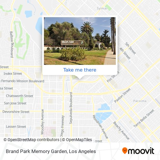 Brand Park Memory Garden map