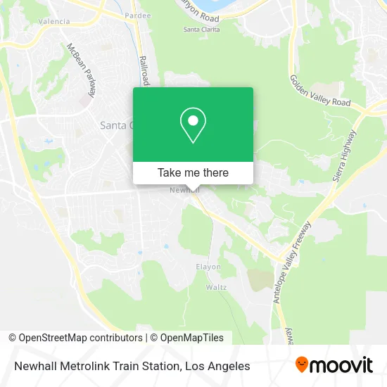 Newhall Metrolink Train Station map