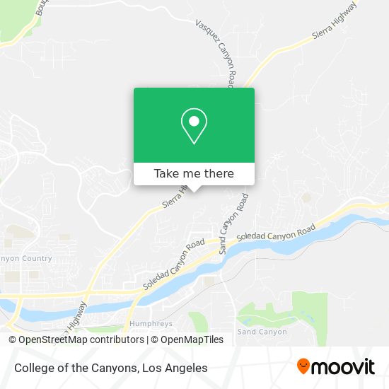 College of the Canyons map