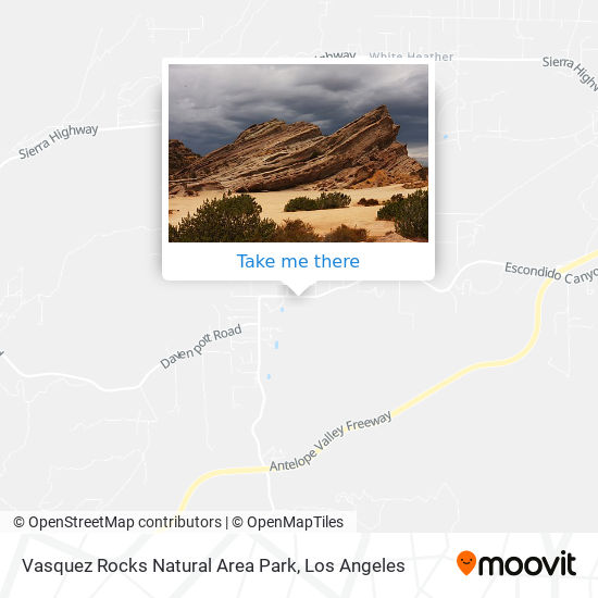 Vasquez Rocks Natural Area Park map