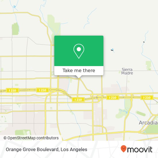 Orange Grove Boulevard map