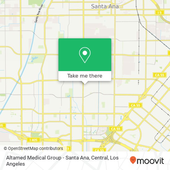 Mapa de Altamed Medical Group - Santa Ana, Central