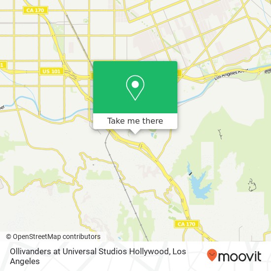 Ollivanders at Universal Studios Hollywood map