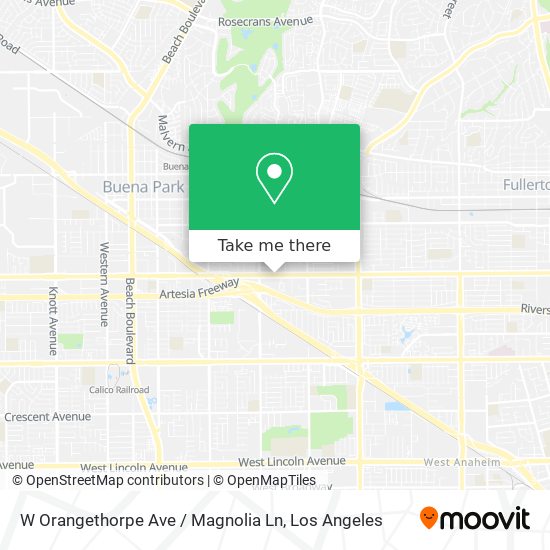 W Orangethorpe Ave / Magnolia Ln map