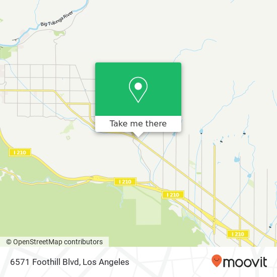 6571 Foothill Blvd map