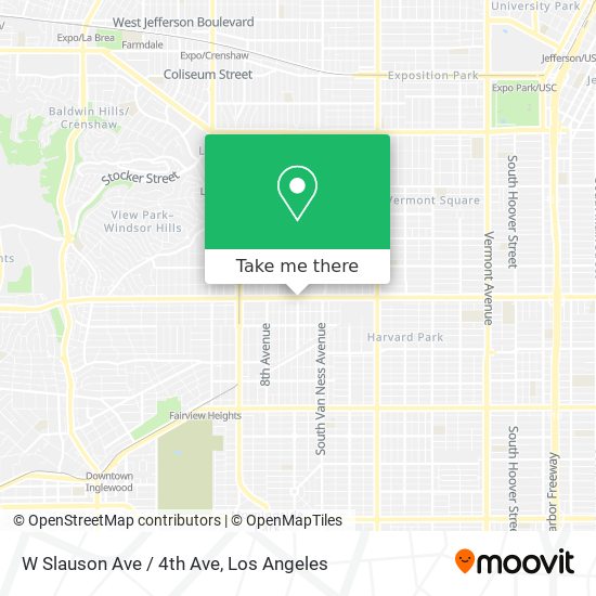 W Slauson Ave / 4th Ave map
