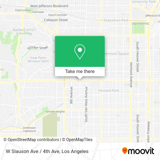Mapa de W Slauson Ave / 4th Ave