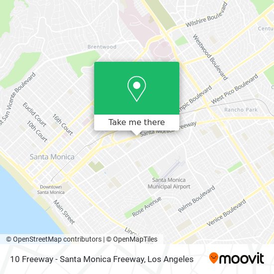10 Freeway - Santa Monica Freeway map