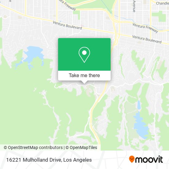 Mapa de 16221 Mulholland Drive