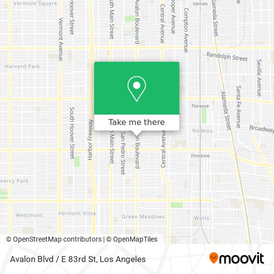 Mapa de Avalon Blvd / E 83rd St