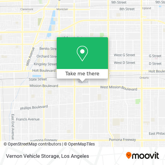 Mapa de Vernon Vehicle Storage