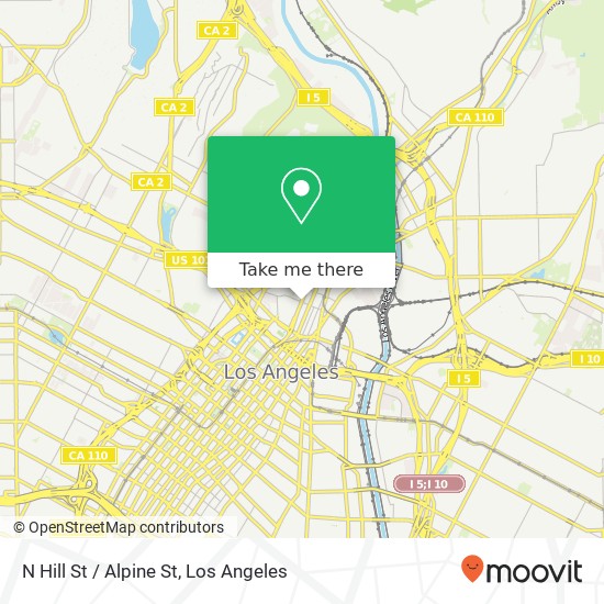 N Hill St / Alpine St map