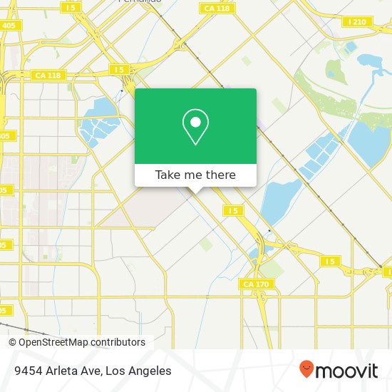 Mapa de 9454 Arleta Ave