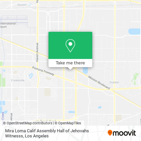 Mapa de Mira Loma Calif Assembly Hall of Jehovahs Witnesss