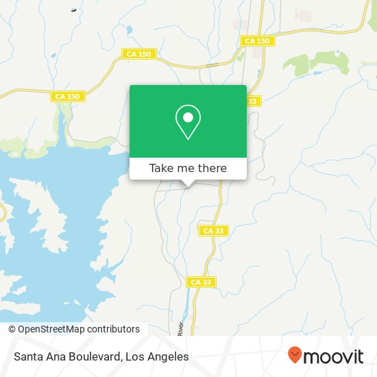 Santa Ana Boulevard map