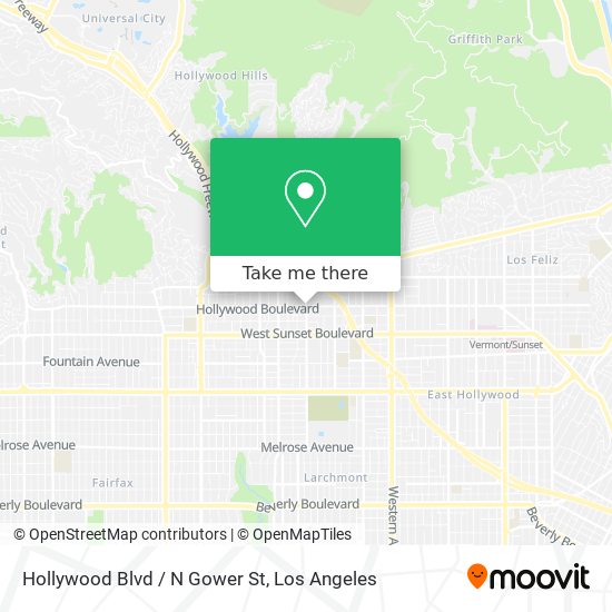 Hollywood Blvd / N Gower St map