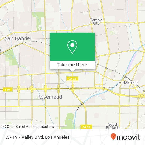 Mapa de CA-19 / Valley Blvd