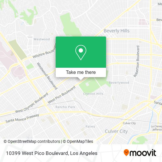 10399 West Pico Boulevard map