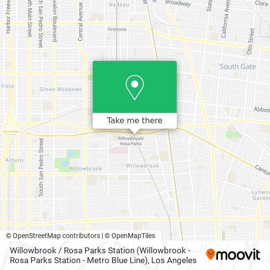 Mapa de Willowbrook / Rosa Parks Station (Willowbrook - Rosa Parks Station - Metro Blue Line)