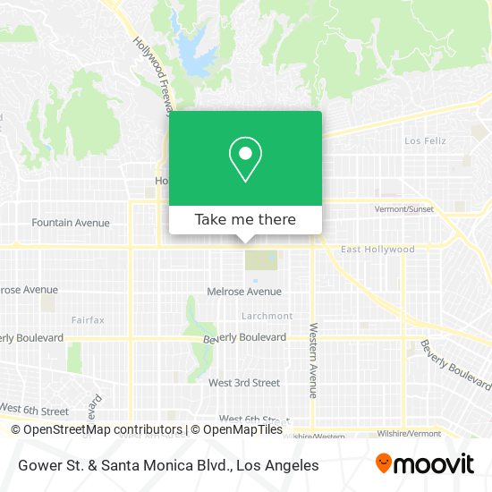 Gower St. & Santa Monica Blvd. map