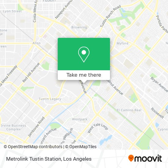 Mapa de Metrolink Tustin Station