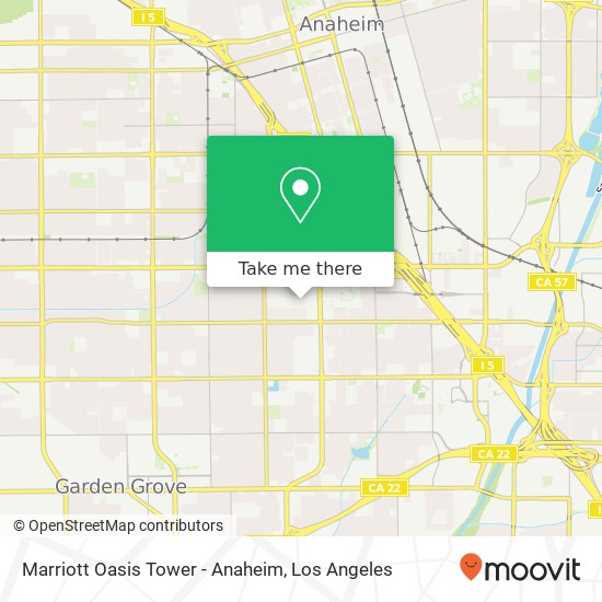 Mapa de Marriott Oasis Tower - Anaheim