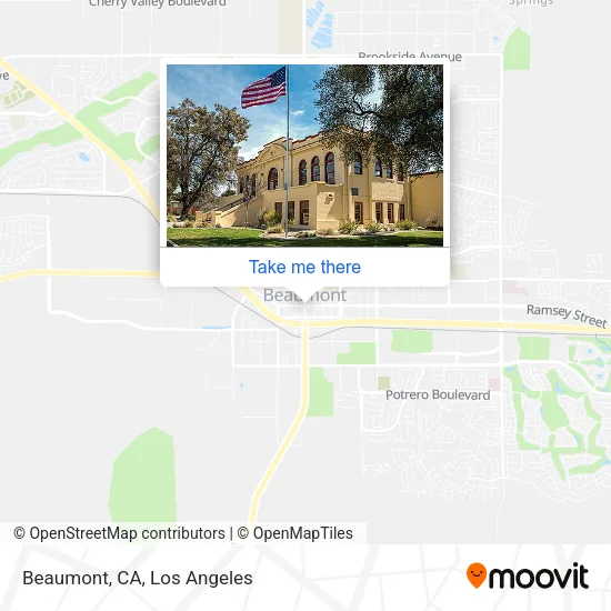 Beaumont, CA map