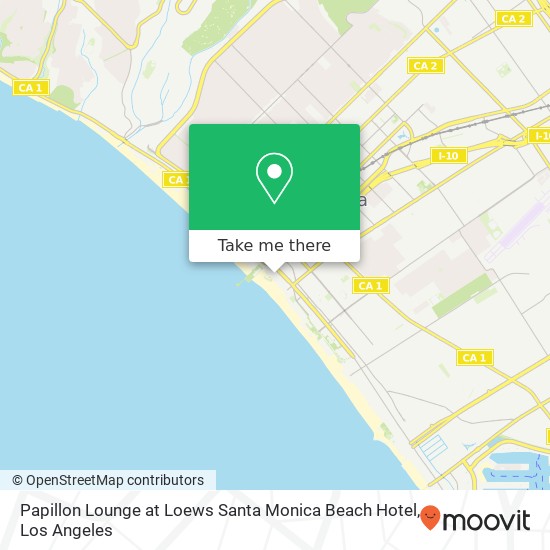 Mapa de Papillon Lounge at Loews Santa Monica Beach Hotel