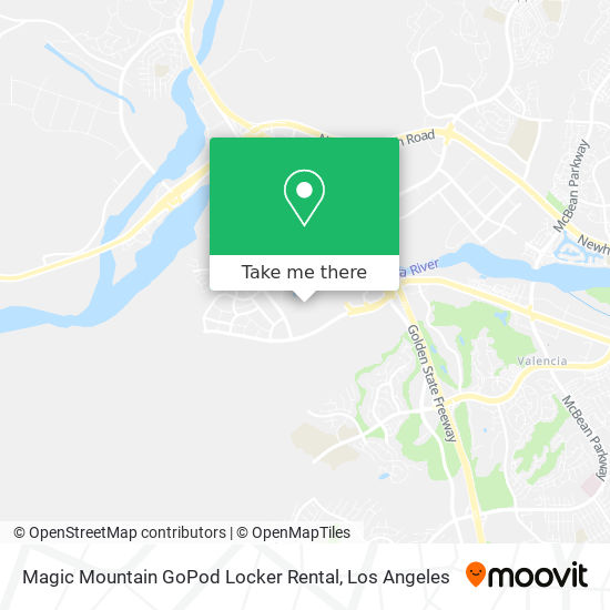 Mapa de Magic Mountain GoPod Locker Rental