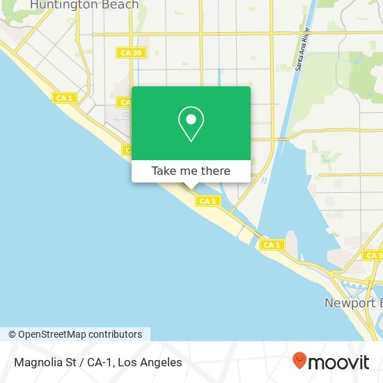 Mapa de Magnolia St / CA-1