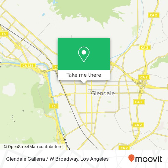 Mapa de Glendale Galleria / W Broadway