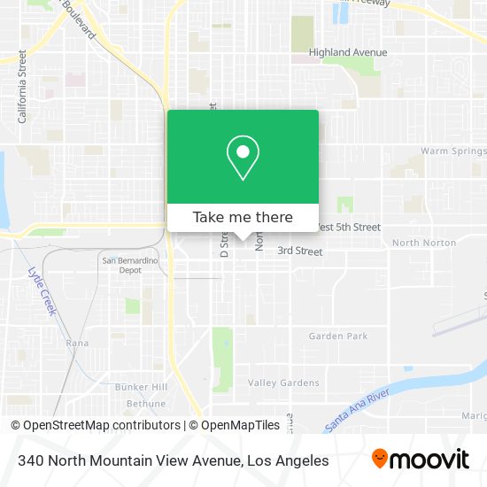 340 North Mountain View Avenue map
