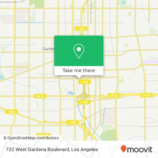 732 West Gardena Boulevard map