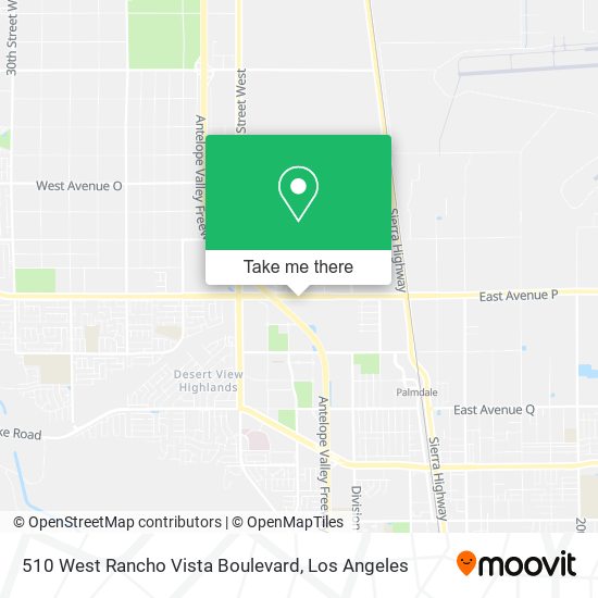 510 West Rancho Vista Boulevard map