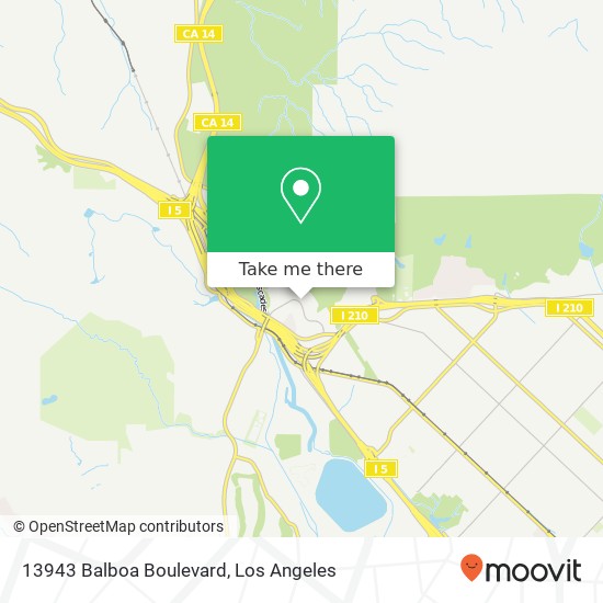 13943 Balboa Boulevard map
