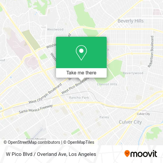 W Pico Blvd / Overland Ave map