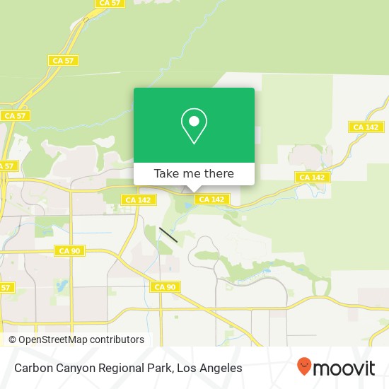 Carbon Canyon Regional Park map