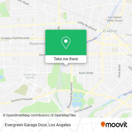 Evergreen Garage Door map