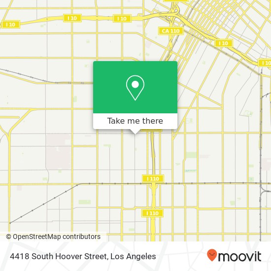 4418 South Hoover Street map