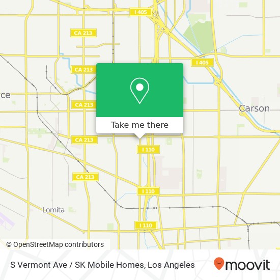 Mapa de S Vermont Ave / SK Mobile Homes