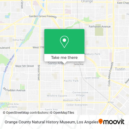 Mapa de Orange County Natural History Museum