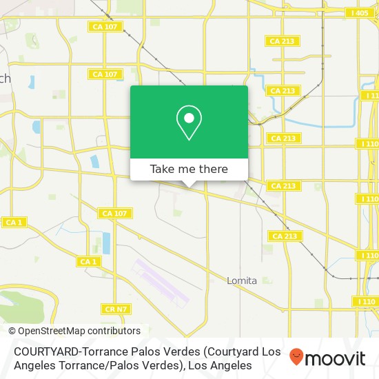 COURTYARD-Torrance Palos Verdes (Courtyard Los Angeles Torrance / Palos Verdes) map