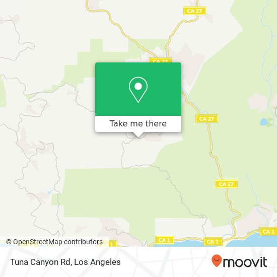 Tuna Canyon Rd map