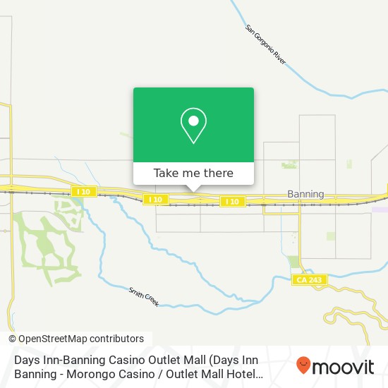 Days Inn-Banning Casino Outlet Mall map