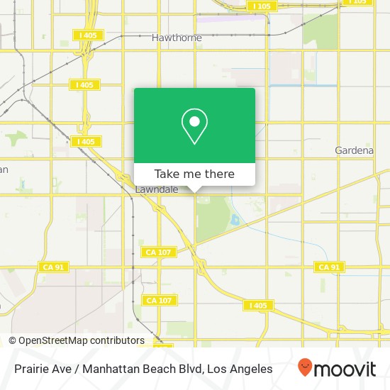 Prairie Ave / Manhattan Beach Blvd map