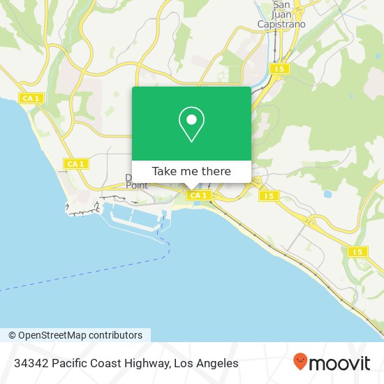 34342 Pacific Coast Highway map