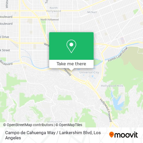 Mapa de Campo de Cahuenga Way / Lankershim Blvd