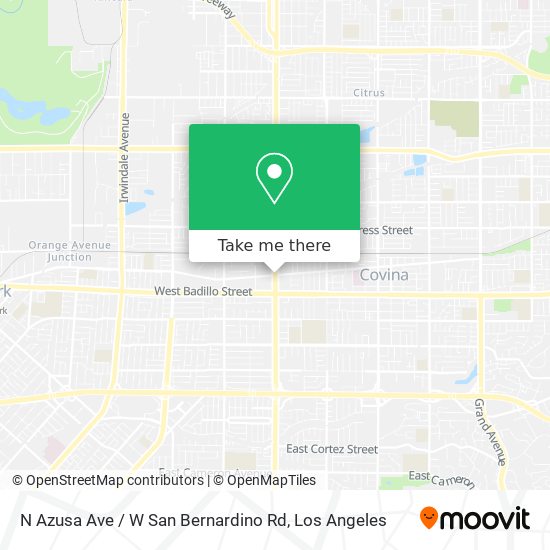 Mapa de N Azusa Ave / W San Bernardino Rd