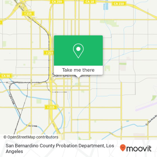 San Bernardino County Probation Department map