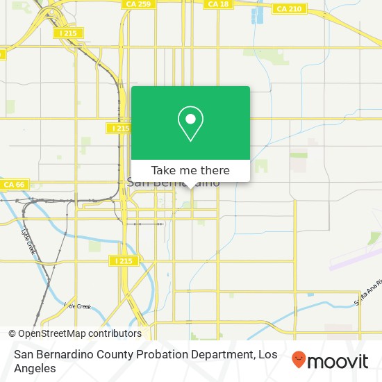 Mapa de San Bernardino County Probation Department